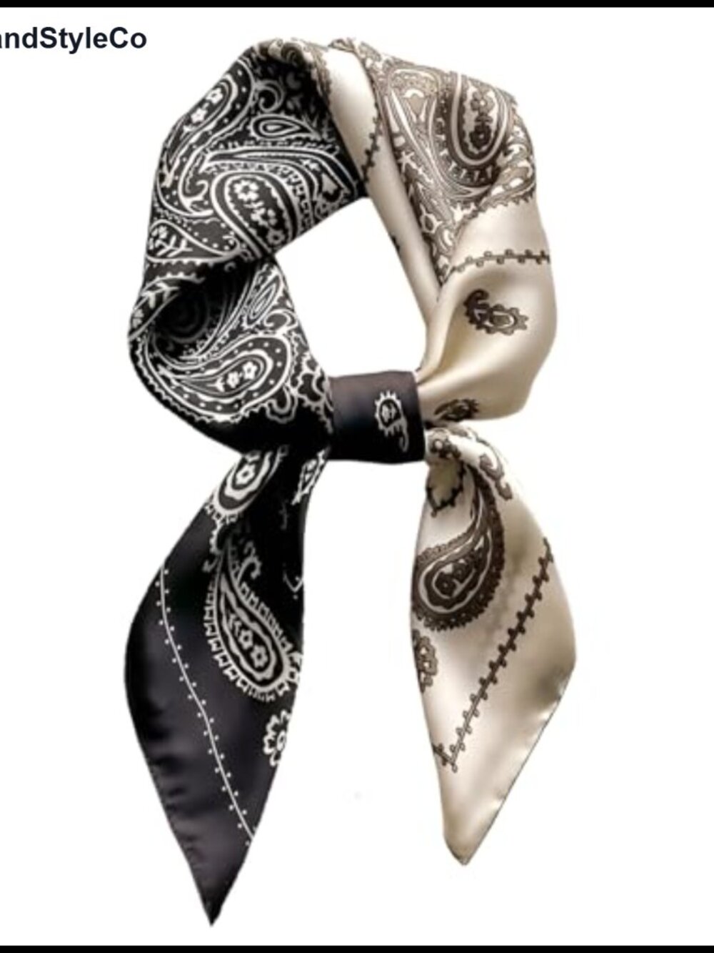 Polyester Satin Silk Vintage Paisley Hair Scarf Bandana Women Fashion Neck